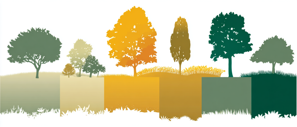 abstrakte Illustration einer Landschaft