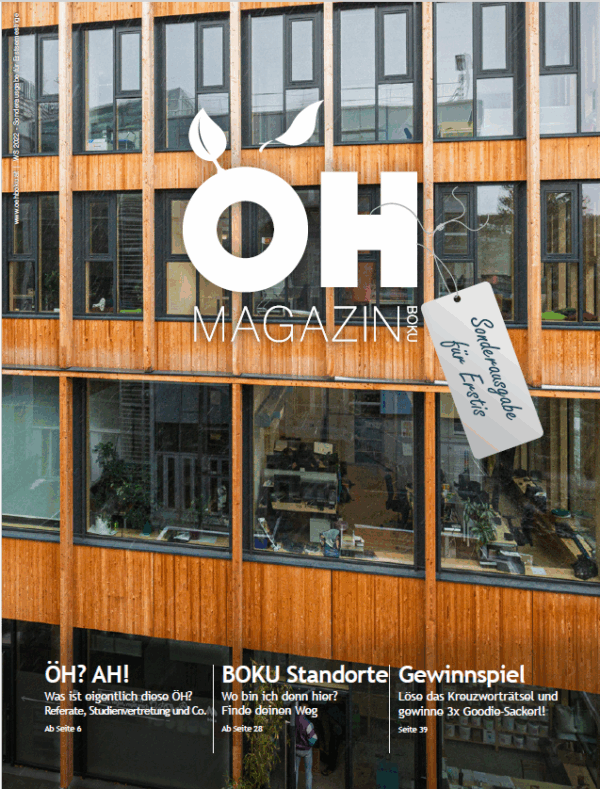 Deckblatt des ÖH Boku PDF-Dokuments, Erstsemestrigenausgabe