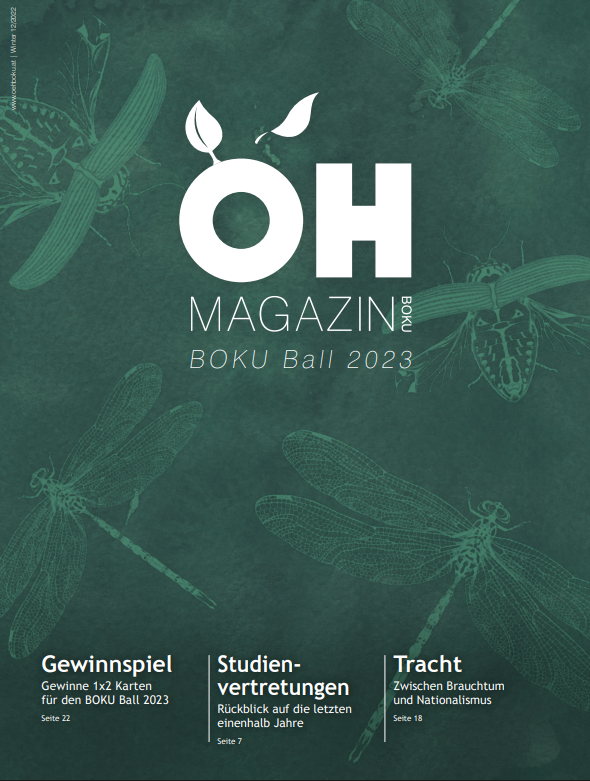 Deckblatt des ÖH Boku Magazins, BOKU Ball, Jänner 2023
