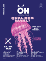 Deckblatt des ÖH Boku Magazins zur ÖH Wahl im Mai 2025