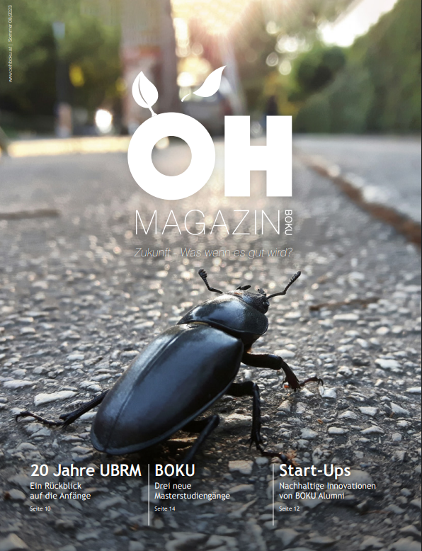 Deckblatt des ÖH Boku Magazins, Sommerausgabe, September 2023