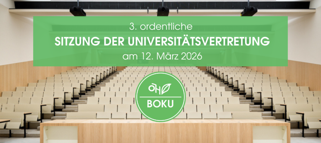 Dritte ordentliche Sitzung der Universitätsvertretung am zwölften März 2026